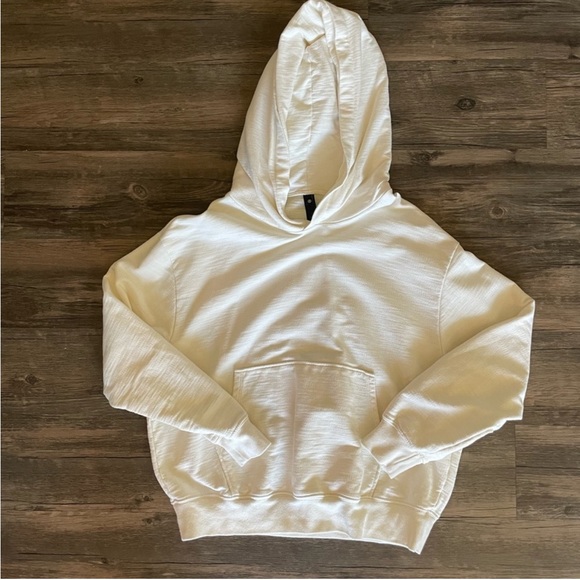 Ag Adriano Goldschmied Tops - AG JEANS 100% cotton white cream pullover hoodie